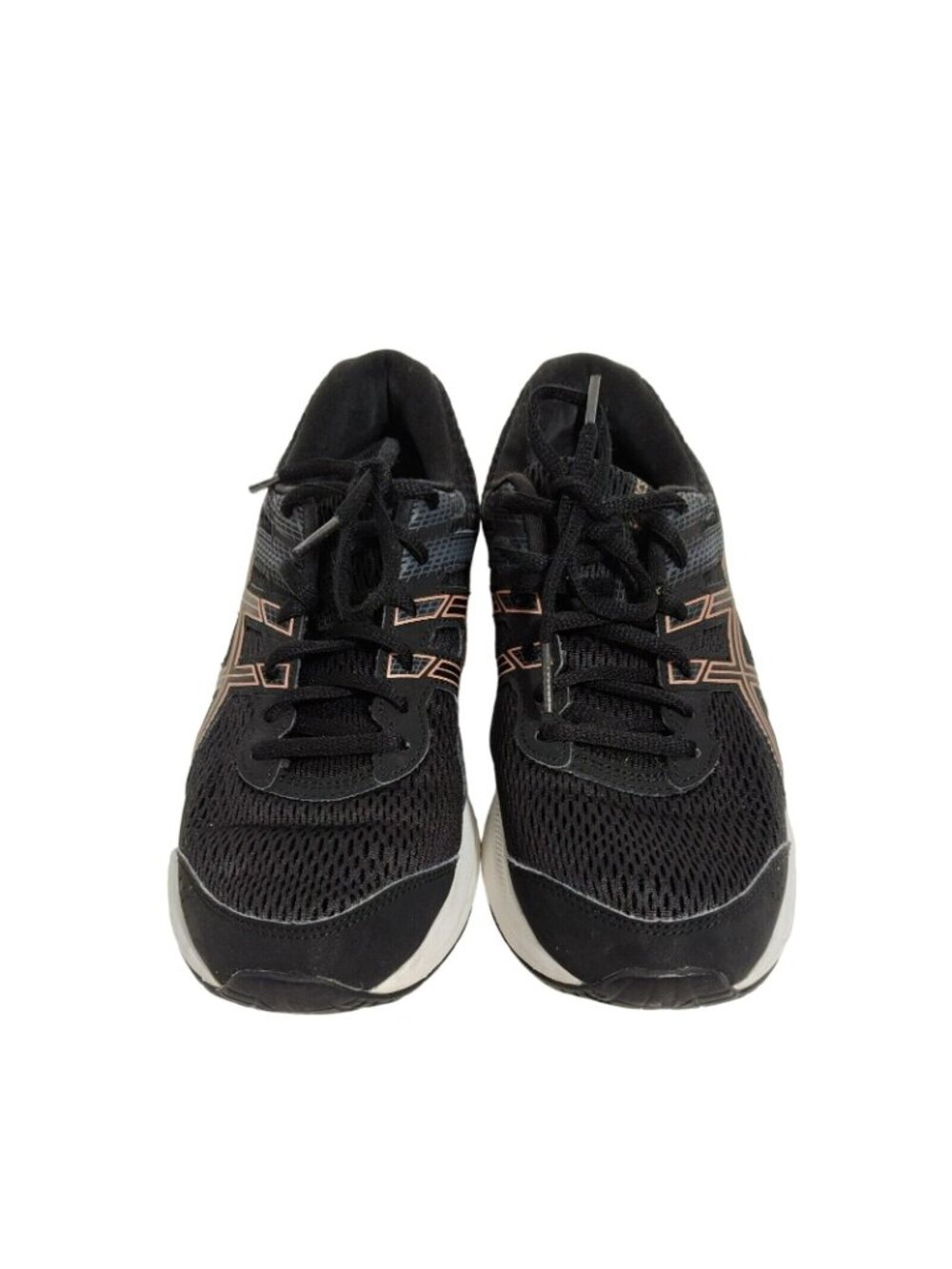 Asics Contend 6 Sneakers Women Size 9 Black Rose Gold Everyday Comfort 1012A570 - Picture 3 of 9